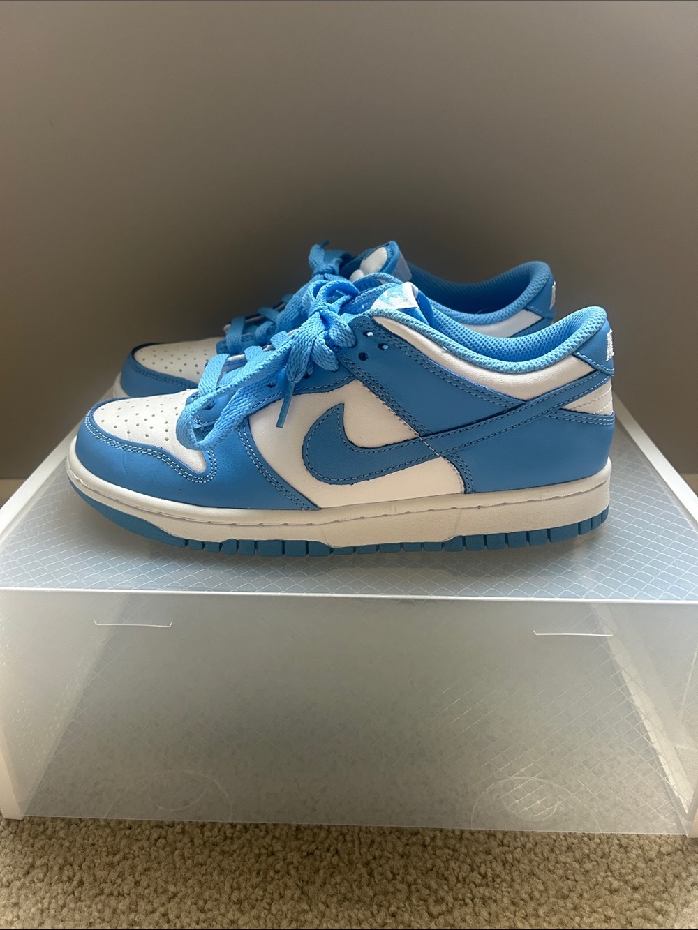 Nike Kids University Blue and White Low-Top Sneakers